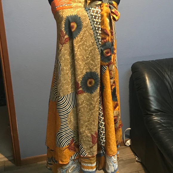 Boho Kariza dress skirt cape top wrap O/S - Picture 2 of 10
